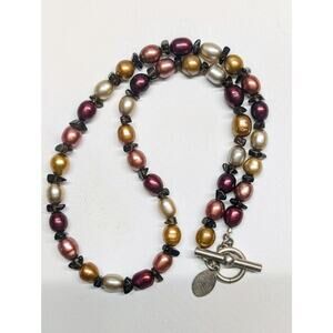 Erica Zap‎ Sterling Multicolor Freshwater Pearl Necklace 18”